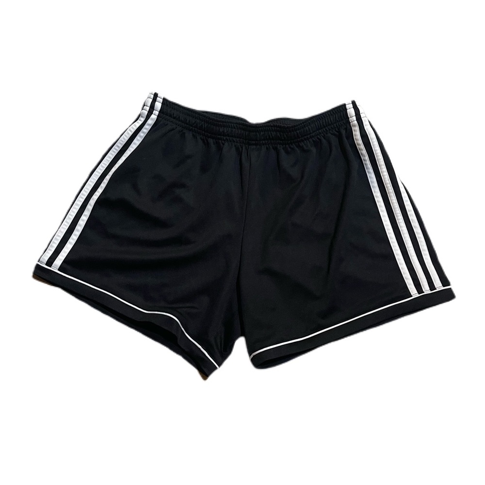 Adidas athletic shorts black with three stripes